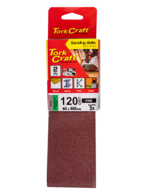 SANDING BELT 60 X 400MM 120GRIT 2/PACK (FOR TRITON PALM SANDER)
