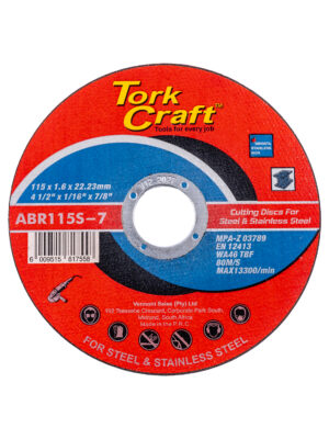 CUTTING DISC STEEL & SS 115 x 1.6 x 22.2MM