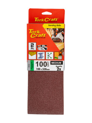 SANDING BELT 100 X 530MM 100GRIT 2/PACK