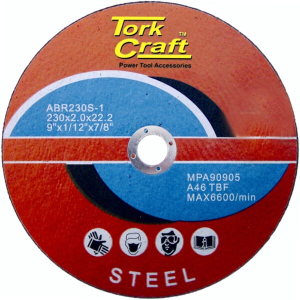 ABR230S-1.jpg CUTTING DISC FOR STEEL 230 X 2.0 X 22.22MM