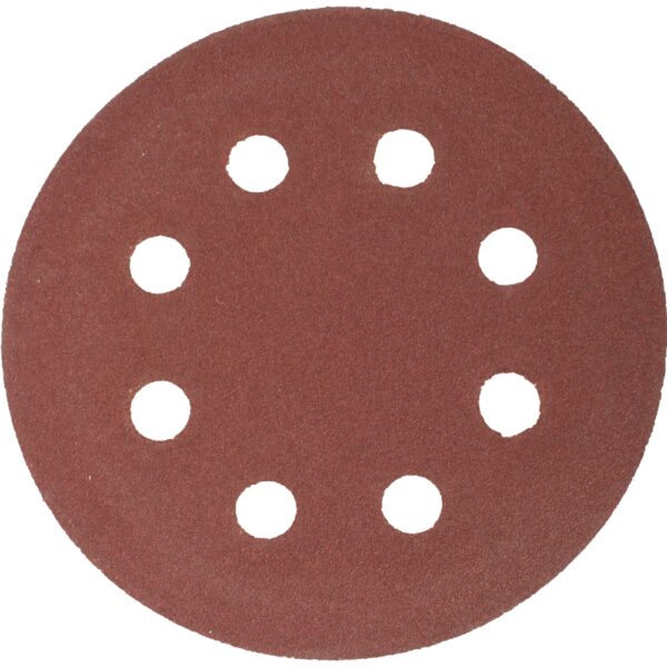 SANDING DISC 115MM 180 GRIT WITH HOLES 10/PK HOOK AND LOOP