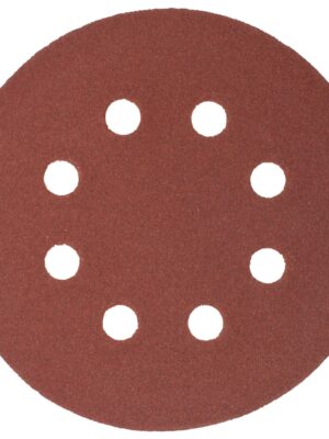 SANDING DISC 125MM 120 GRIT WITH HOLES 10/PK HOOK AND LOOP