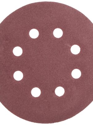 SANDING DISC 125MM 180 GRIT WITH HOLES 10/PK HOOK AND LOOP