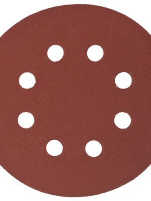 SANDING DISC 125MM 240 GRIT WITH HOLES 10/PK HOOK AND LOOP