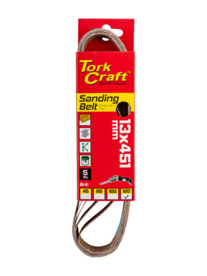 POWERFILE SANDING BELT 13 X 451MM 120 GRIT 5/PK