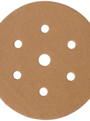 GOLD DISC (50 PIECES) 120 GRIT 150MM X 6+1 HOLES HOOK AND LOOP