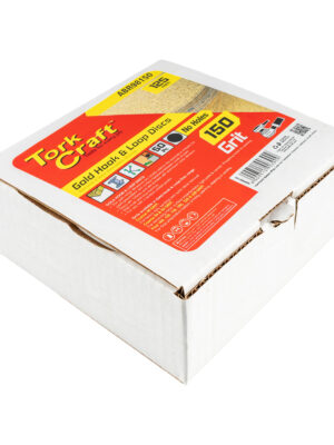 GOLD DISC (50 PIECES) 150 GRIT 125MM WITHOUT HOLE HOOK AND LOOP