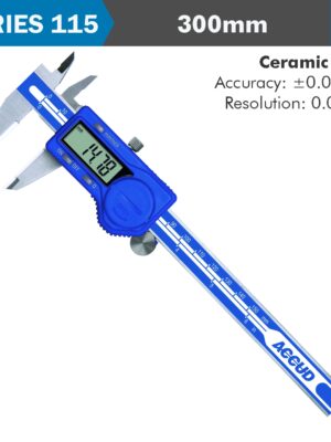 AC115-012-11.jpg DIG. CALIPER 300MM 0.02MM ACC. CERAM. JAWS S/STEEL 0.01MM RES.