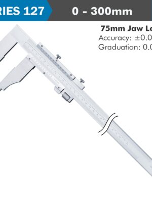 AC127-012-11.jpg VERNIER CALIPER 300MM 0.05MM ACC. 75MM 0.02MM GRAD S/STEEL