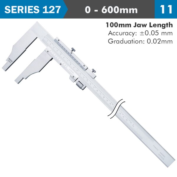 AC127-024-11.jpg VERNIER CALIPER 600MM 0.05MM ACC. 100MM 0.02MM GRAD S/STEEL