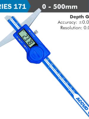DIGITAL DEPTH GAUGE 500MM 0.05MM ACC. 0.01MM RES. S/STEEL