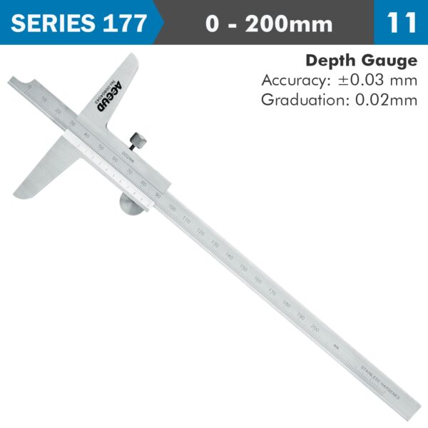 AC177-008-11.jpg VERNIER DEPTH CALIPER 200MM 0.03MM ACC. 0.02MM GRAD. S/STEEL