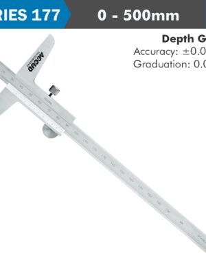 VERNIER DEPTH CALIPER 500MM 0.05MM ACC. 0.02MM GRAD. S/STEEL