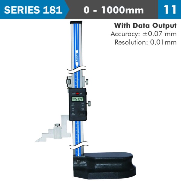 AC181-040-11.jpg DIG. HEIGHT GAUGE 1000MM 0.07MM ACC. 0.01MM RES. S/STEEL