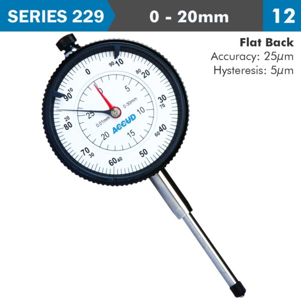 AC229-020-12.jpg DIAL INDICATOR FLAT BACK 20MM