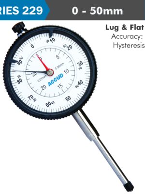 AC229-050-21.jpg DIAL INDICATOR 50MM 0.01MM GRAD. LUG&FLAT BACK