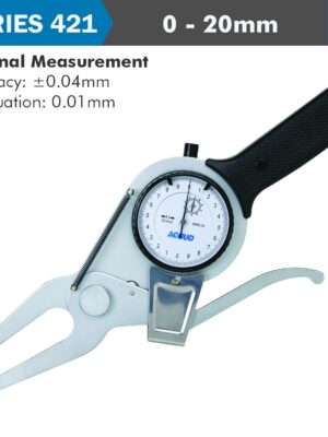 AC421-020-11.jpg EXT. DIAL CALIPER GAUGE 20MM 0.04MM ACC. 0.01MM GRAD. JAW LENGTH 60MM
