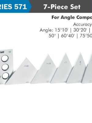 ANGLE GAUGE BLOCK SET 7PC TRIANGLE 15-90DEG