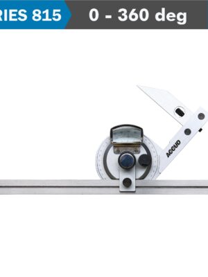 AC815-360-01.jpg UNIVERSAL PROTRACTOR 360 DEG. S/STEEL 5' ACC. 5' GRAD.