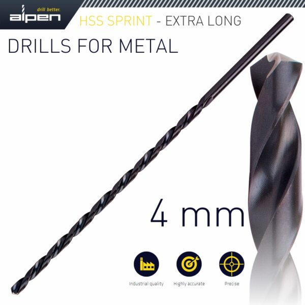 ALP10104.jpg HSS DRILL BIT 4MM 175 X 120 EXTRA LONG