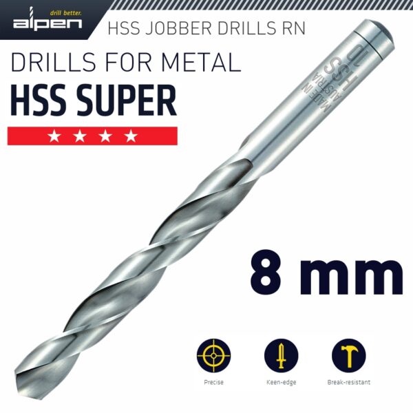 ALP18108.jpg HSS SUPER DRILL BIT 8MM
