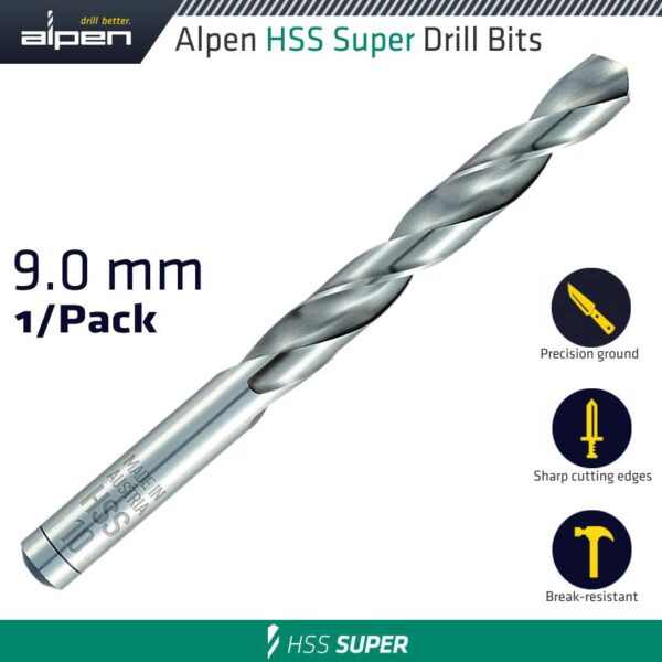 ALP18109.jpg HSS SUPER DRILL BIT 9MM