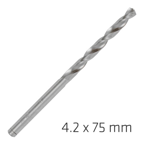 ALPEN PRO HSS 4.2MM DRILL DIN 338 RN 135 SPLIT POINT PLASTIC WALLET (