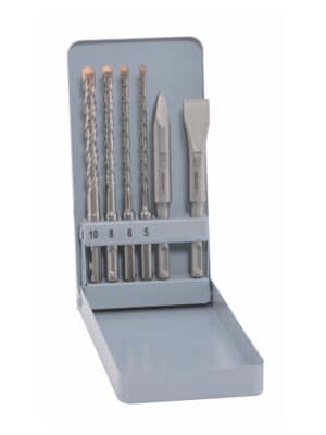 SDS PLUS MIXED SET SDS 5 6 8 10MM X 160-CHISEL-FLAT 20 X 140-POINT 140