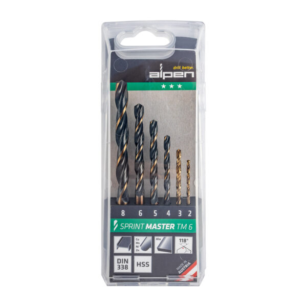 ALPEN SPRINT MASTER TM6 6-PCS 2 - 3 - 4 - 5 - 6 - 8MM HSS SET