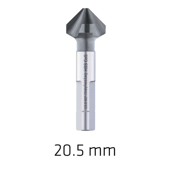HSS-ECO5 COUNTERSINK 90 20.5 DIN 335 SHAPEC 3-SURFACE SHANK ALUNIT CO