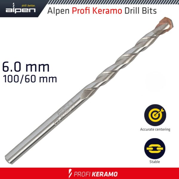 ALP29706.jpg PROFI KERAMO TILE CERAMIC MARBLE BIT 6MM