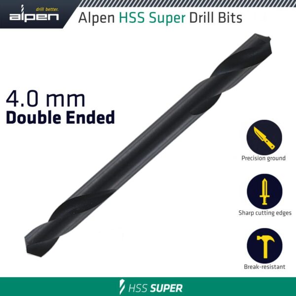 ALP32104-1.jpg HSS SUPER DRILL BIT DOUBLE ENDED 4.0MM 1/PACK