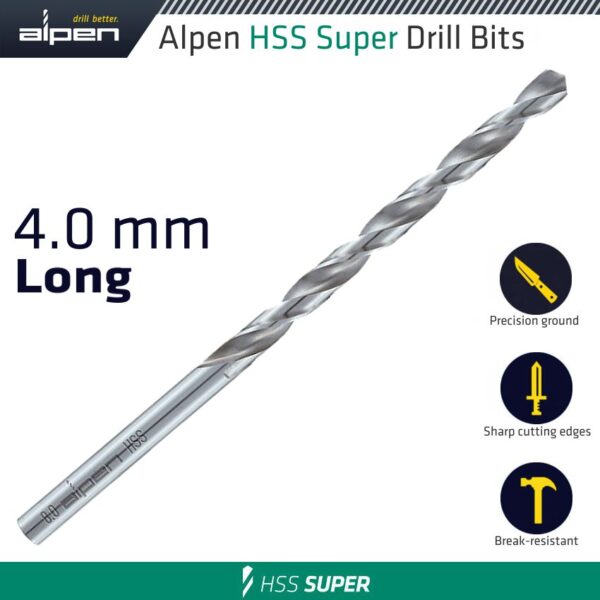 ALP52804.jpg HSS SUPER DRILL BIT LONG 4 X 119MM POUCH