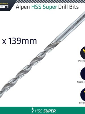 ALP55106.jpg HSS DRILL BIT LONG 6 X 139MM BULK