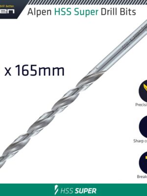 ALP55108.jpg HSS DRILL BIT LONG 8 X 165MM BULK