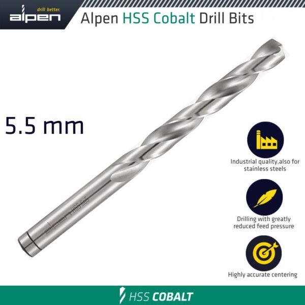 ALP6130055.jpg HSS COBALT DIN 338 5.5MM BULK