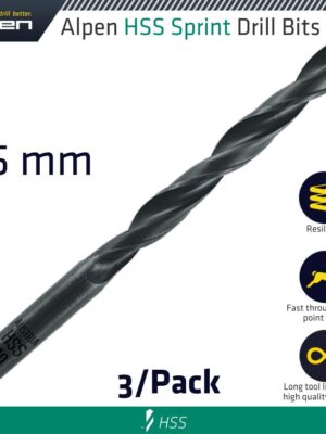 HSS SPRINT DRILL BIT 2.5MM 3/PACK