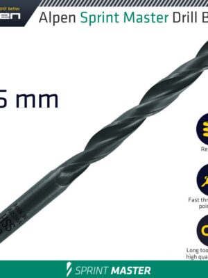 HSS SPRINT MASTER 3.5MM X1 615035 SLEEVED DIN338 ALPEN DRILL BIT