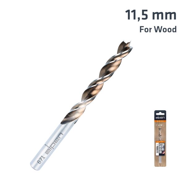 TIMBER TWIST 11.5MM WOOD DRILL BIT SLEEVED