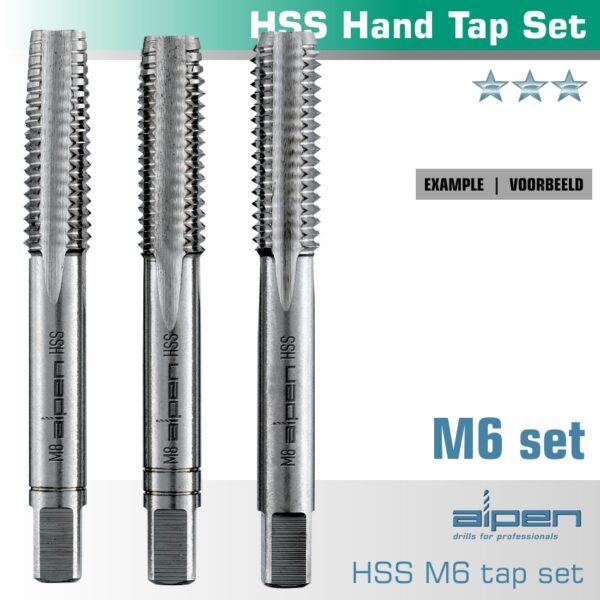 ALP70706.jpg HAND TAP SET IN POUCH M6 HSS 1.0MM PITCH