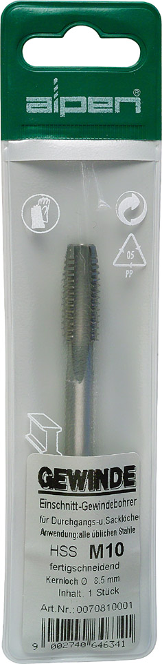 TAP 12MM HSS IN POUCH 1.75MM PITCH