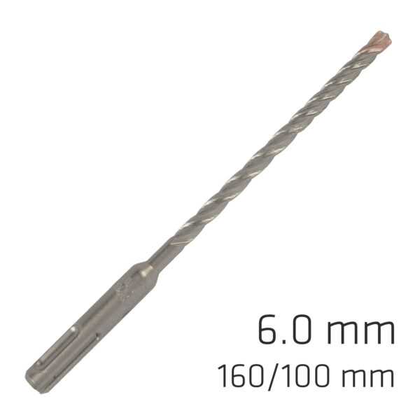ALP763006.jpg FORCE X 6.0 x 160/100 SDS-PLUS REBAR DRILL BIT X4 CUTTING EDGES - BULK