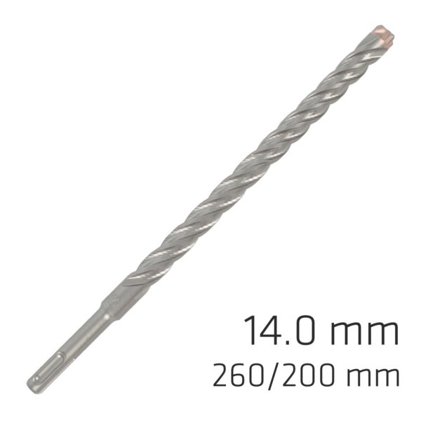 ALP765014.jpg FORCE X 14.0 x 260/200 SDS-PLUS REBAR DRILL BIT X4 CUTTING EDGES - BUL