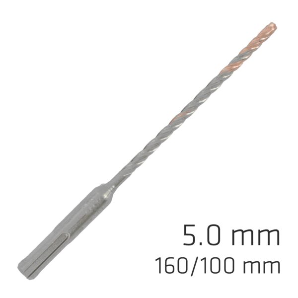 ALP815005.jpg FORCE X 5.0 x 160/100 SDS-PLUS REBAR DRILL BIT X4 CUTTING EDGES
