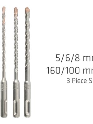 SDS PLUS F4 5 6 8 X160MM 3 PCE SET