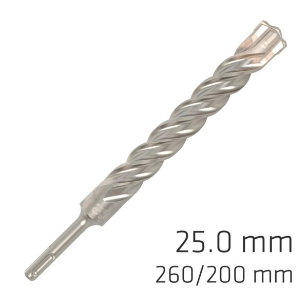 ALP835025.jpg FORCE X 25.0 x 250/200 SDS-PLUS REBAR DRILL BIT X4 CUTTING EDGES