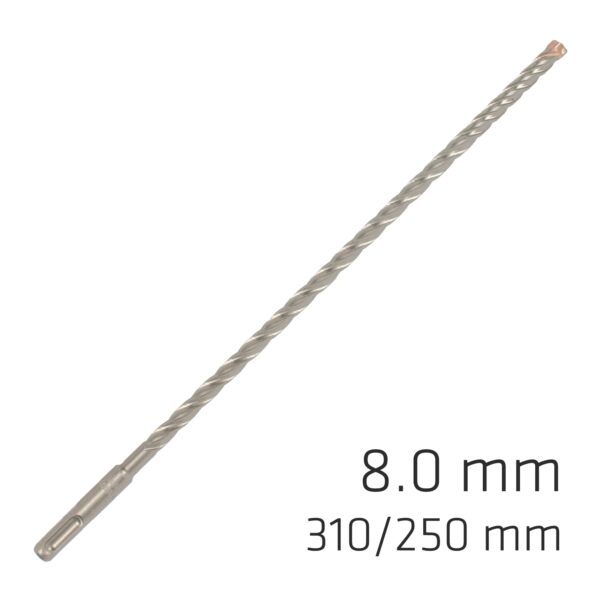 ALP845008.jpg FORCE X 8.0 x 310/250 SDS-PLUS REBAR DRILL BIT X4 CUTTING EDGES