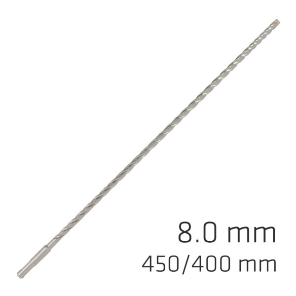 ALP875008.jpg FORCE X 8.0 x 450/400 SDS-PLUS REBAR DRILL BIT X4 CUTTING EDGES