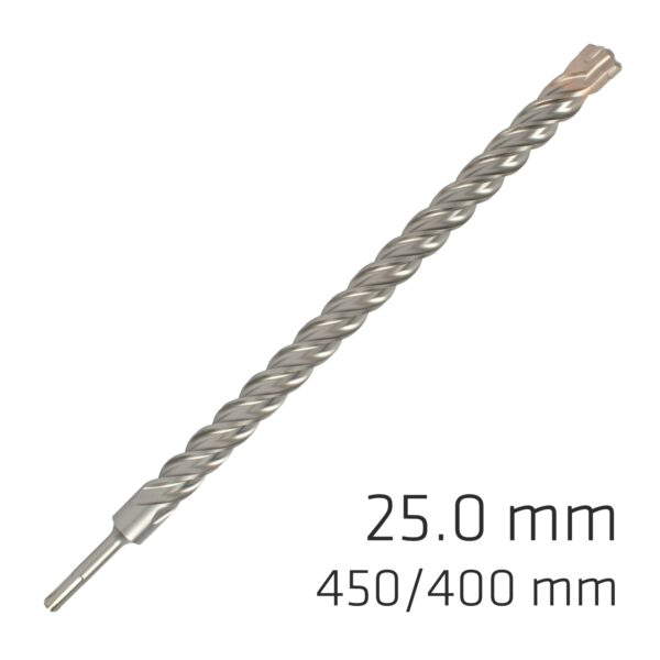ALP875025.jpg FORCE X 25.0 x 450/400 SDS-PLUS REBAR DRILL BIT X4 CUTTING EDGES