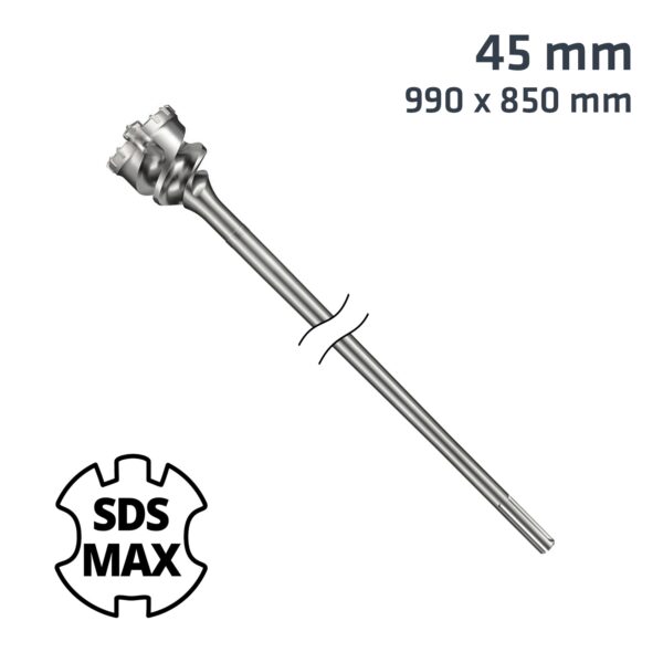 ALP886045.jpg SDS MAX MILL CROWN 45MM x 990 x 850 DRILL BIT